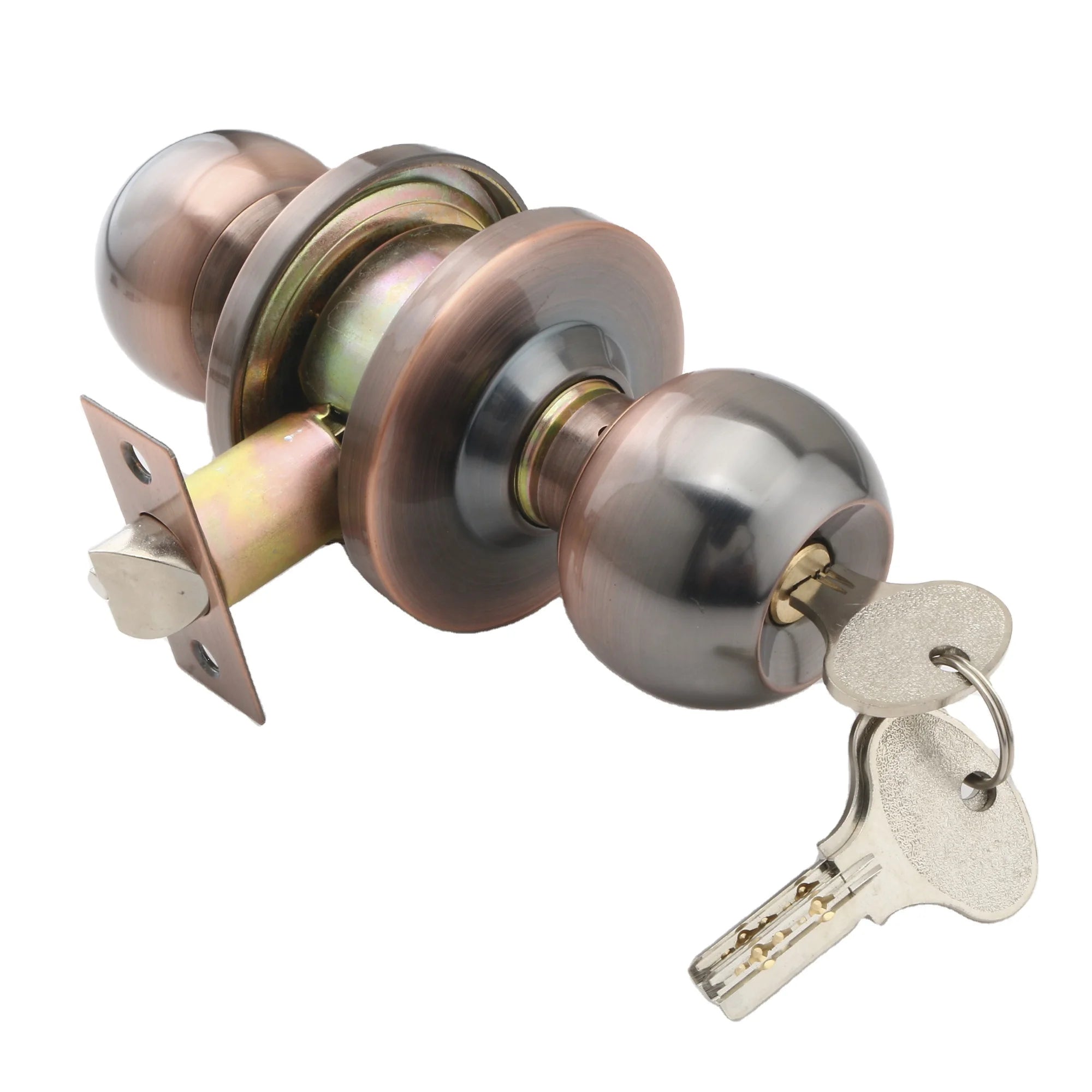 Roeasy Modern Design Stainless Steel Tubular Round Knob Lock 587 Cylindrical Door Lock