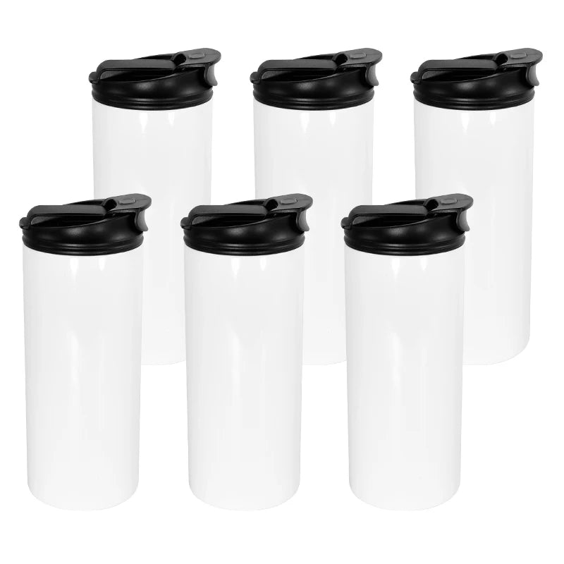New Sublimation Blanks 15oz Sublimation Straight Coffee Sports Tumbler With 2 in 1 Sippy Lids for Heat Press Printing DIY