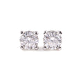 Fashion Jewelry Lab Created Gemstone 0.5-1 Carat Round Cut Moissanite Stud Earrings Women 925 Silver 18K Gold Plated Earring