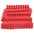 Factory Supply Veterinary TPU Ear Tag With Numbers Customizable Livestock Red Cow Ear Tag