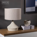 Merlin Living Cylinder Nordic Ceramic Table Lamp Hotel With Fabric Shade Modern Bedside Porcelain Table Lamps for Home Decor