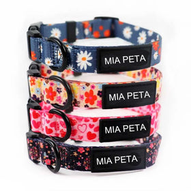 Hot Sale Custom Print Logo Dog Collar and Leash High Quality Custom Pet Collar With Neoprene and Leash Set