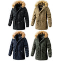 Mid-length Jacket Stand Fur Collar Thickened With Autumn and Winter New Hooded Coat Winter Long Jacket for Men Coats