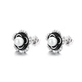 925 Sterling Silver Elegant Camellia Earrings Stud Women Earrings Wedding Gift
