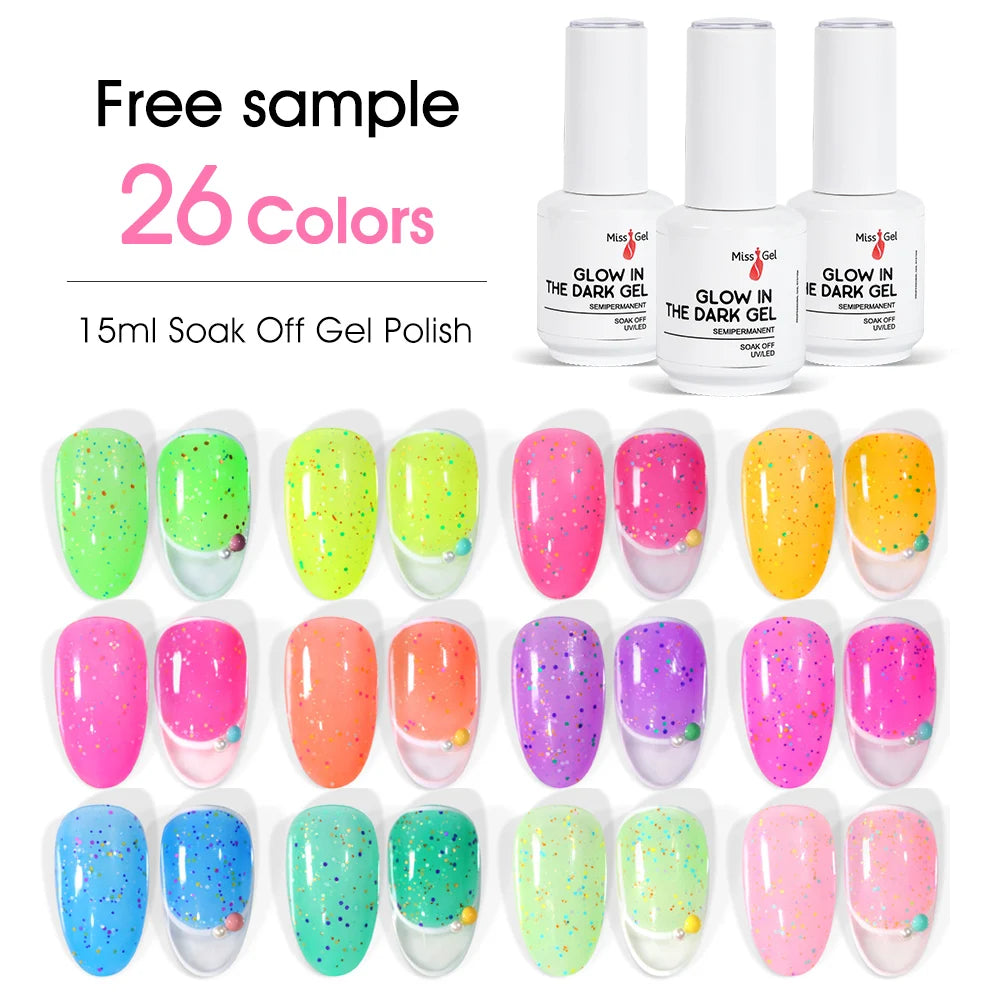 Missgel Glow in the Dark Gelpolish UV Nail Polish Organic 15ml Esmaltes Semipermanentes