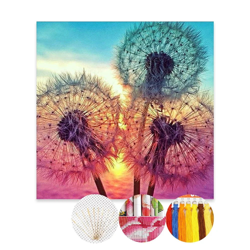 Wholesale Flower Designs DIY Funny Art Crafts Stamped Cross Stitch Kit for Beginners MegaBDM