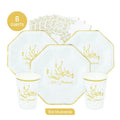 Stock 8Guests Eid Ramadan Mubarak Ramadan Celebration Party Decorations Tableware
