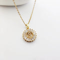 Bijoux 26 Alphabet CZ Initial Letter Necklace Crystal Stone Letter Micro Pave Zircon Initial Necklace Gold Plated Jewelry