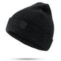 AI-MICH Custom Waffle Black Knit Fisherman Custom Caps Embroidered Logo Beanie