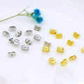 Brass Fashion Real Gold Butterfly Earplugs  DIY Handmade Jewelry Ear Nail Accessories Earring Clutches
