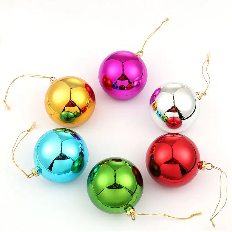 Custom Logo Christmas Tree Home Decoration Balls 4cm/6cm/8cm Sublimation Blank Plastic Christmas Ornament Balls for Xmas