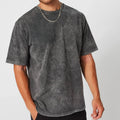 Custom Oversize Graphic Streetwear Tee Shirt DTG Print Cotton Heavyweight TShirt 300 Gsm Sun Fade Distress Acid Wash T-Shirt Men