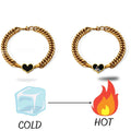 New Creative Romantic DIY Custom Magic Heated Bracelet Non Tarnish Waterproof Stainless Steel Jewelry Wedding Anniversary Gift