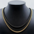 Fashion Stainless Steel Chains Vacuum Plating Color Preserving Square Pearl Stainless Steel Roll Chain for Jewelry Making