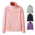 Full-Zip Women's Fleece Jacket With Pockets Soft Polar Fleece Coat Sweater for Spring Outdoor Girls Size-Specific Fabric