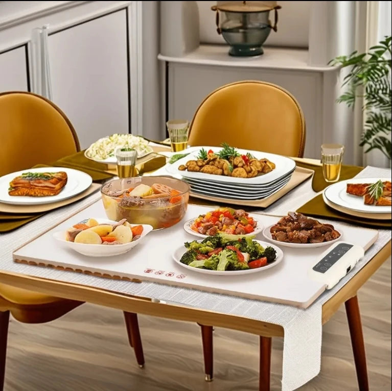 Foldable Heating Plate Mat Table Silicone Temperature Control Electric Heating Tray English Electric Food Warning Tray Class a