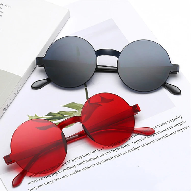 Frameless Siamese Jelly Transparent Sunglasses Candy Colored Integrated Marine Sunglasses MegaBDM