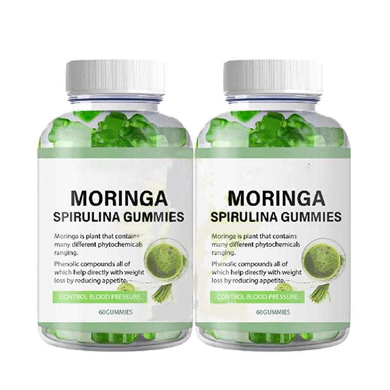 Private Label Immune Support Booster Energy Moringa Wheatgrass Kelp Blend Hawaiian Chlorella Spirulina Gummies