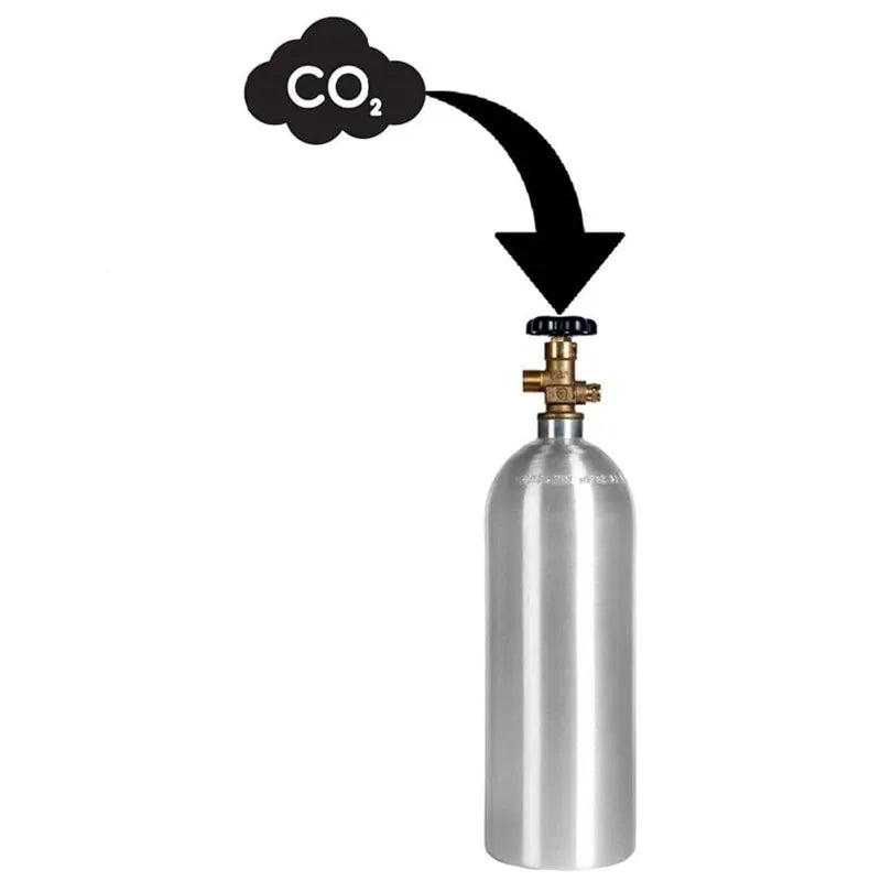 ARR DOT/TPED Certified 10lb High-Pressure Aluminum CO2 Gas Cylinder with 250Bar Test Pressure for Industrial Beverage Use