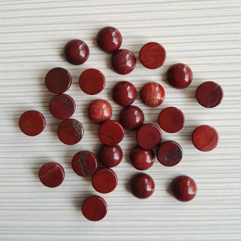 Hongzhuo Natural Polished Red Jasper Cabochon Loose Gemstones for Jewelry Making and for Crystal Healing Crafts for Business Gifts