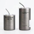 20oz Straight Mug Ice Cappuccino Coffee Tumbler Stainless Steel Insulated Coffee Tea Mug Beer Drinking Cup With Straw Lid