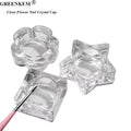 New Clear Flower Nail Crystal Cup Star Square Nail Art Crystal Wash Cup Thickened No Lid Glass Nail Dappen Dish