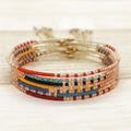 Simple Design Color Beaded Hand-Woven Mini Bracelet Manufacturers Direct Rice Beads Small Bracelet