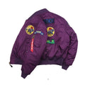 Wholesale Custom Plus Size Zipper Woven Stand Nylon Waterproof Puffer pilot Flight Patches Embroidered Winter Bomber Jacket Men