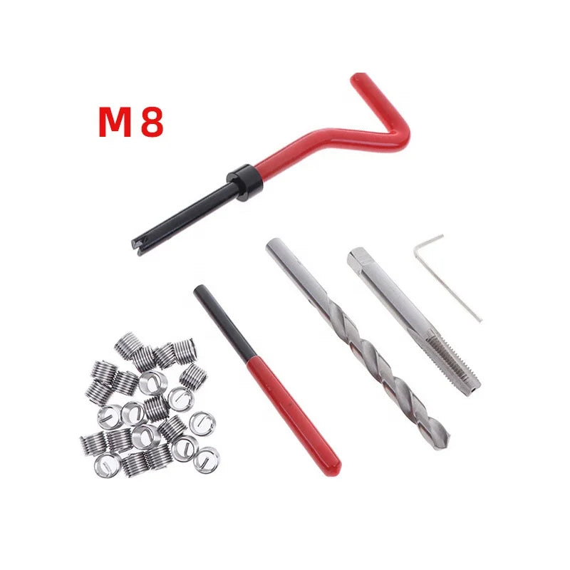 Thread Inserts 25 Thread Repair Tools Set Box Vehicle Equipment Tools Wrench Thread Standard Force Evenly Distributed Durable