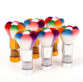 Wholesale Rhinestone Handle Nail Art Brushes Rainbow Color Soft Nail Dust Brush for Acrylic and Makeup Powder Blush Brushes