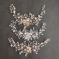 SLBRIDAL Handmade 3 Colors Clear Rhinestones Crystal Bridal Hair Comb Headband Wedding Headpieces Hair Accessories Women Jewelry