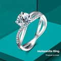 Hotsale 1 Carat Certified Moissanite Diamond Engagement Rings for Women Original 925 Sterling Silver Ring Wedding Bands Jewelry