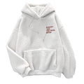 Hooded Sweatshirt Solid Pullover Winter Thick Warm Coat Lady Loose Fit Long Sleeve Tops Womens Hoodie