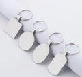Custom Cheap Blank Round square Oval Rectangle Shape Metal Keychain with logo Laser Print