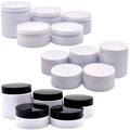 PET Plastic Jar 50g 80g 100g 150g 200g Empty Cosmetic Skincare Cream Packaging Containers White Jars With Clear Black White Lid