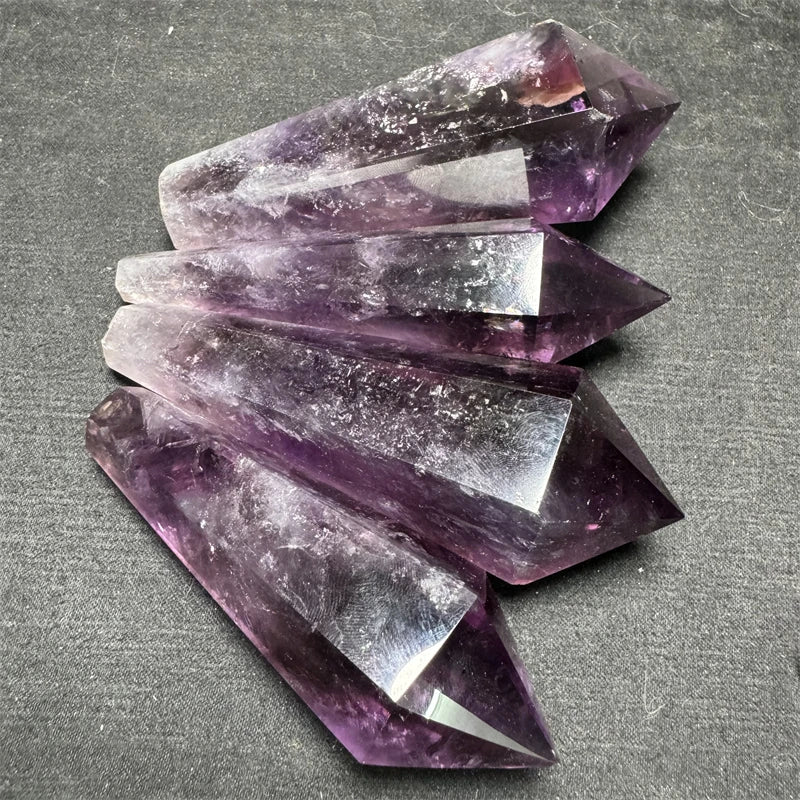 Wholesale Natural Crystal Point Healing Gemstone Wand Amethyst Mace for Decoration