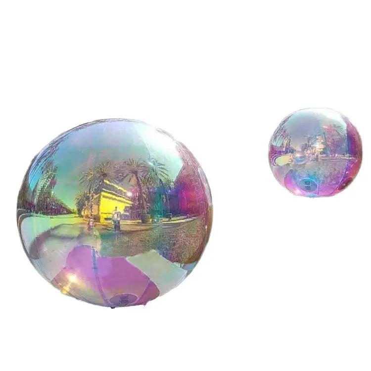 TianYi Tech Inflatable Metallic Mirror Ball Balloons-Large Shiny Giant PVC Waterproof Red Graduation Decor Screen
