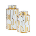 Luxury Home Decor Ceramic Spice Bottle Jar Gold Honey Jar Hotel Decoration Handmade Jar Sets