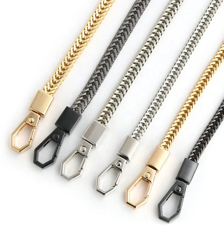 Nolvo World 40-100-120cm Fashion Wholesale Chunky Metal Flat Wallets Chain Strap Gold for Handbags