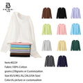 FEIBAI 230g 100% Cotton  Long Sleeve Tee Shirt (Spike During Live Broadcast)
