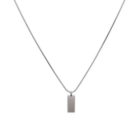 AA016161 Modern Design Minimalist Silver Bar Pendant Necklace Jewelry