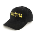 Customized 6 Panel Black Curved Brim Embroidery Logo Corduroy Hats Sports Baseball Cap