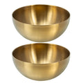 Gold 12cm 15cm 20cm 25cm 28cm Baking Kitchen Meal Prep Container Salad Bowl Stainless Steel Mixing Bowls Set