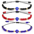 SC Wholesale Handmade Black String Couple Bracelet Colorful Crystal Beaded Bracelet Bff Turkish Lucky Devil Eye Bracelets Women