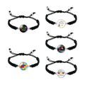 Autism Awareness Embrace the Amazing Different Not Less Autism Mom Puzzle Pieces Charm Black Cord Macrame Bracelet