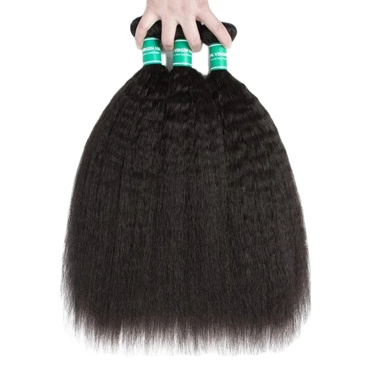 Wholesale Kinky Straight Raw Indian Human Hair Bundles Remy Virgin Yaki Straight Hair Bundles Vendors