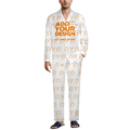 Print on Demand Pajamas Set Spring and Autumn  Long Sleeve Home Clothes Large Men's Pajamas Casual Night Suit