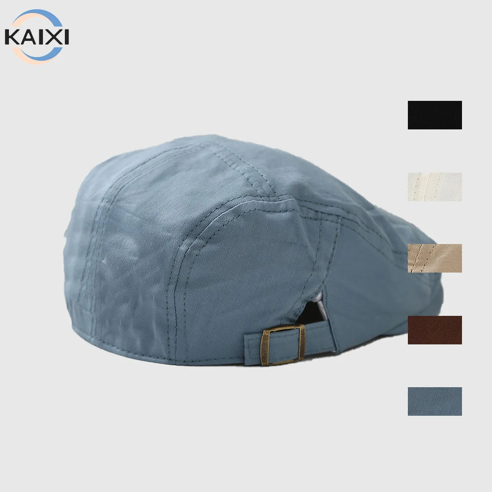 Street Children Wear Forward Hats Inside Out Men and Women of Hip-hop Style Pair up with a Chic and Retro Painter's Beret