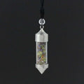 HZ Newest Accessories Natural Crystal Chakra Crystal Gravel Bullet-shaped Wishing Bottle Spirit Pendulum Drifting Bottle Pendant