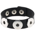 Fashion Punk Simple Bracelet Jewelry Cheap Multi Color DIY PU Leather Snap Button Bracelets